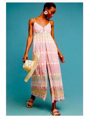 Anthropologie Akemi & Kin Baton Rouge Jumpsuit Size Small